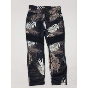 Xersion Palm Leaf Print Mesh Crop Legging